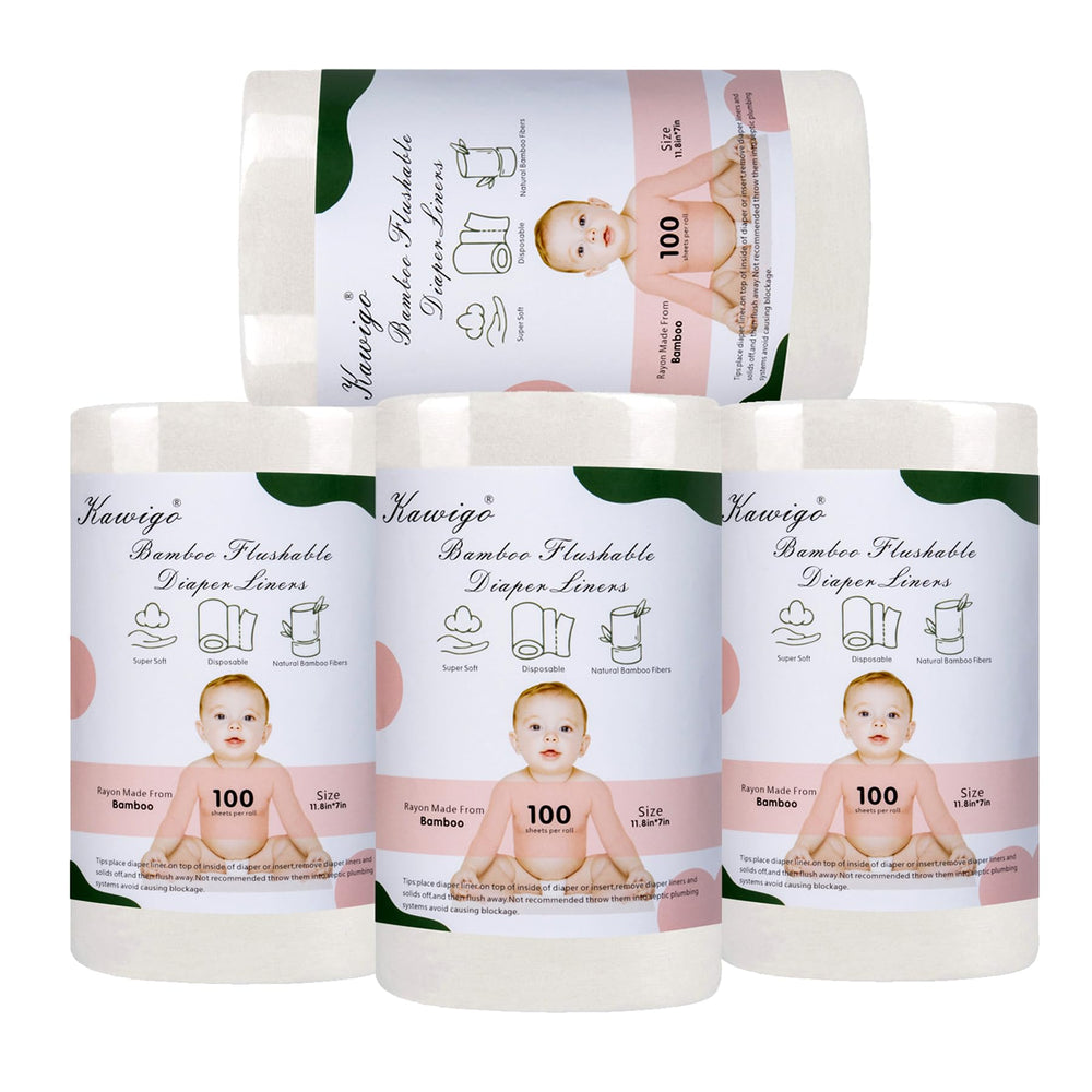 Kawigo diaper liner roll shows soft bamboo fabric for gentle changes