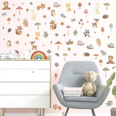 Kazova boho mushroom wall decals add whimsical charm to kid spaces
