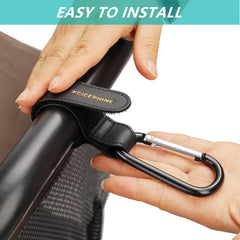Kcicephine stroller clip-on handle aluminum body supports heavier diaper bags.