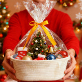 KCKLYY gift basket empty 12in L x 8in W x 5in H ready for organizing and gifting.