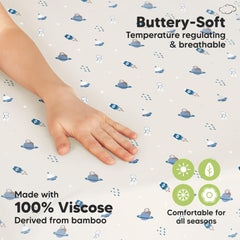 KeaBabies-snugfit-technology-closeup shows secure fit for quick sheet changes.