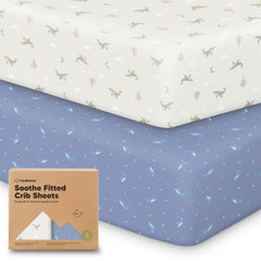 KeaBabies 2 pack crib sheets in soft jersey cotton ideal for gentle naps