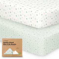 KeaBabies 2-pack mini crib sheets with pack-n-play fit for 38x26 mattresses