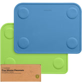 KeaBabies 2-pack placemats with suction cups for mess-free, stable meals.