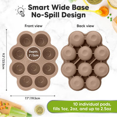 KeaBabies 2oz baby food cubes in ten pods for precise portions