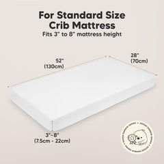 KeaBabies 2-Pack crib sheets rose folded, easy to store between washes.