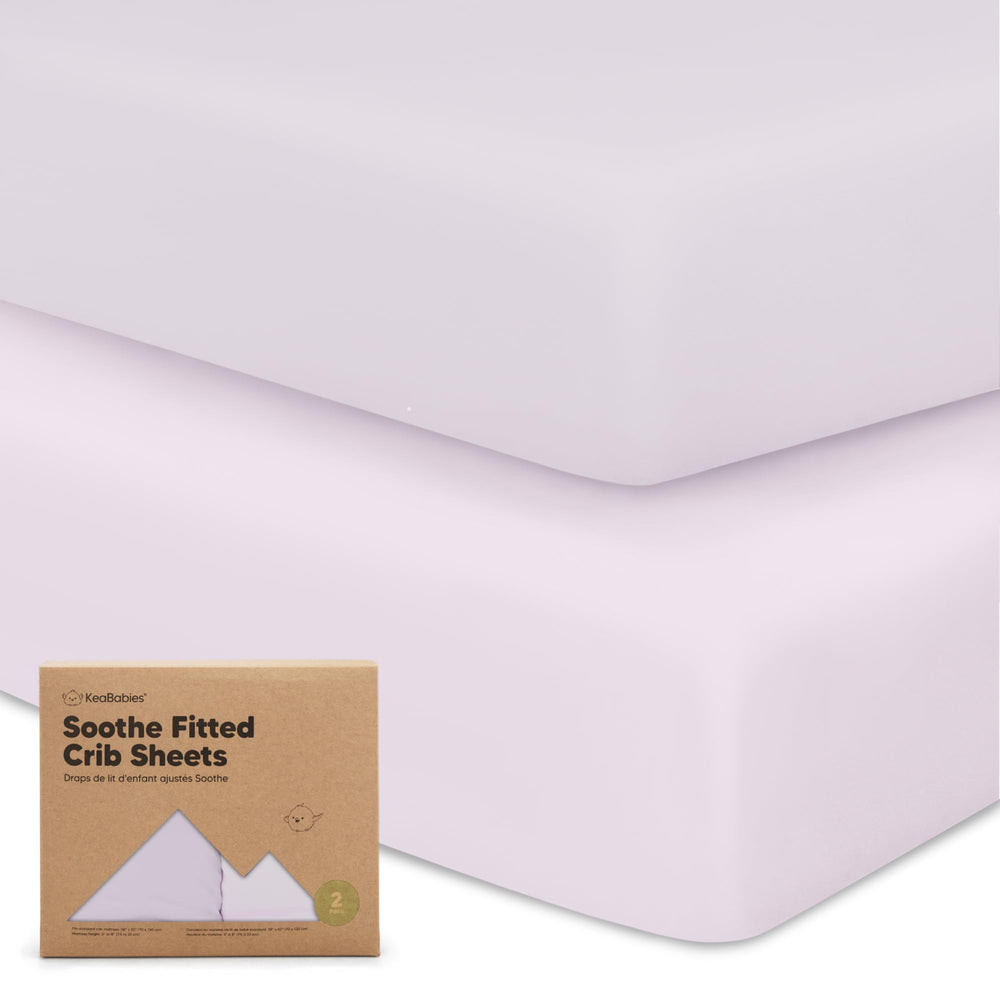 KeaBabies 2pack organic crib sheets with thistle print offer breathable, cozy baby sleep