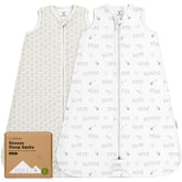 KeaBabies 2-pack sleep sacks laid flat for easy prep and quick sleep transitions.