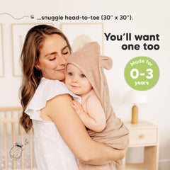 KeaBabies 500gsm bamboo towel, highly absorbent and quick-drying