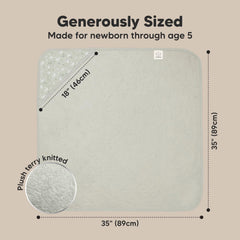KeaBabies 500GSM towel close-up shows plush thickness for extra absorbency.