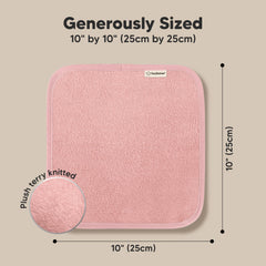 KeaBabies stack of Rosy cloths, durable and easy to care for.