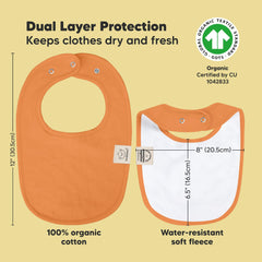 KeaBabies bibs with water-resistant fleece layer keeps outfits cleaner during spills.