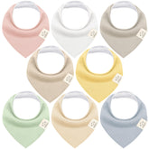KeaBabies 8-pack bandana bibs dawn-quin-pack offer coordinated colors for easy outfit changes and drool management.