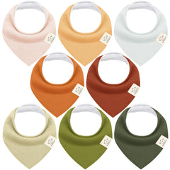 KeaBabies 8-pack bandana bib close-up showing versatile drool management