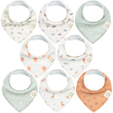 KeaBabies 8-pack bandana bibs Wilderness print—drool management for babies.