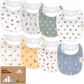 KeaBabies 8pack organic baby bibs unisex design keeps outfits clean and coordinated