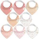 KeaBabies 8-pack bandana bibs with butterflies for stylish drool management