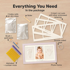 KeaBabies acrylic paint kit with brush enhances personalized baby artwork and prints.