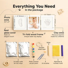 KeaBabies Alpine White footprint kit captures tiny prints for a sentimental keepsake