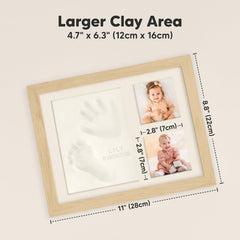 KeaBabies ash wood frame with glass protects your precious print