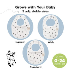 KeaBabies bib featuring water-resistant fleece back offers extra absorbency during drool