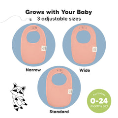 KeaBabies bibs with adjustable snaps and soft seams for gentle fit.