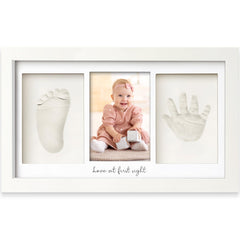 KeaBabies handprint frame Alpine White, a timeless nursery keepsake preserving tiny hands