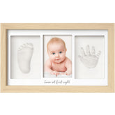 KeaBabies baby handprint kit in ash wood frame for a lasting memory