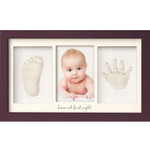KeaBabies baby handprint kit close-up; protective glass keeps memories clean.