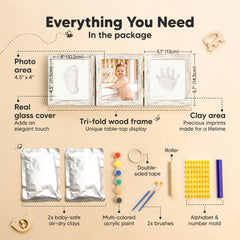 KeaBabies handprint kit contents highlight all in one keepsake essentials for new parents