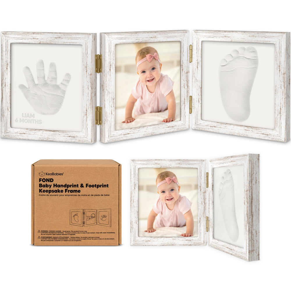 KeaBabies baby handprint kit gift packaging shows a ready to gift presentation