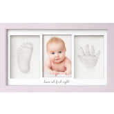 KeaBabies handprint kit with soft lilac frame; perfect for enduring nursery keepsakes.