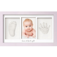 KeaBabies handprint kit with soft lilac frame; perfect for enduring nursery keepsakes.