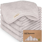 KeaBabies 6-pack baby washcloths with soft, absorbent fabric for gentle bath time