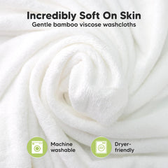 KeaBabies soft-touch washcloths plush 10x10 white for sensitive skin care