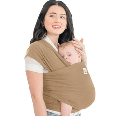 KeaBabies Baby Wrap Carrier ergonomic design supports back and hips for comfortable wear