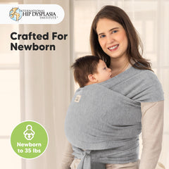 KeaBabies Baby Wrap Carrier newborn snuggle scene for cozy, womb-like comfort