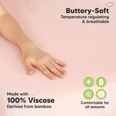 KeaBabies bamboo viscose fabric delivers breathable, temperature-regulating comfort year-round.