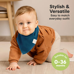 KeaBabies bandana bib soft fleece-backed surface adds gentle warmth