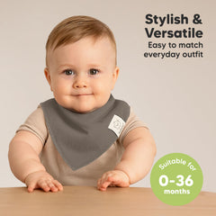 KeaBabies bandana bibs with 3-stage snaps for growing babies
