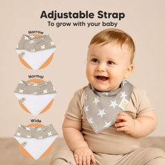 KeaBabies 8-pack dual-layer absorbency demonstrates reliable spit-up shield for drool
