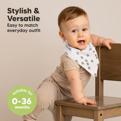KeaBabies bibs with soft polyester fleece backing provide extra protection against dampness