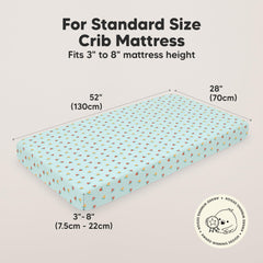 KeaBabies Beach Day crib sheet on mattress highlights breathable jersey for daytime sleep