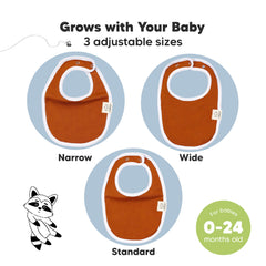 KeaBabies adjustable nickel-free snaps image for comfy secure fit.