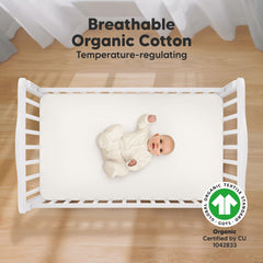 KeaBabies breathable jersey cotton close-up highlights softness for baby naps.