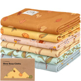 KeaBabies burp cloths 6-pack flat lay shows soft organic cotton and generous coverage.