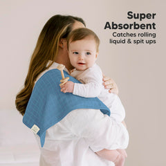 KeaBabies burp cloth with 8 layers for strong absorbency.