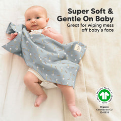 KeaBabies burp cloths durability shot shows machine washability for everyday baby care.