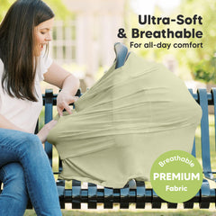 KeaBabies car seat cover provides 360-degree privacy during feeding