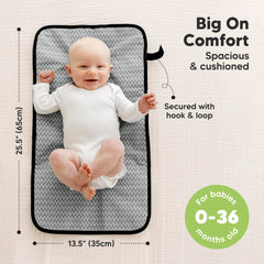 KeaBabies changing pad waterproof surface easy to wipe clean